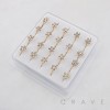 MULTI CZ FLOWER 316L SURGICAL STEEL NOSE HOOP NOSE RING BOX